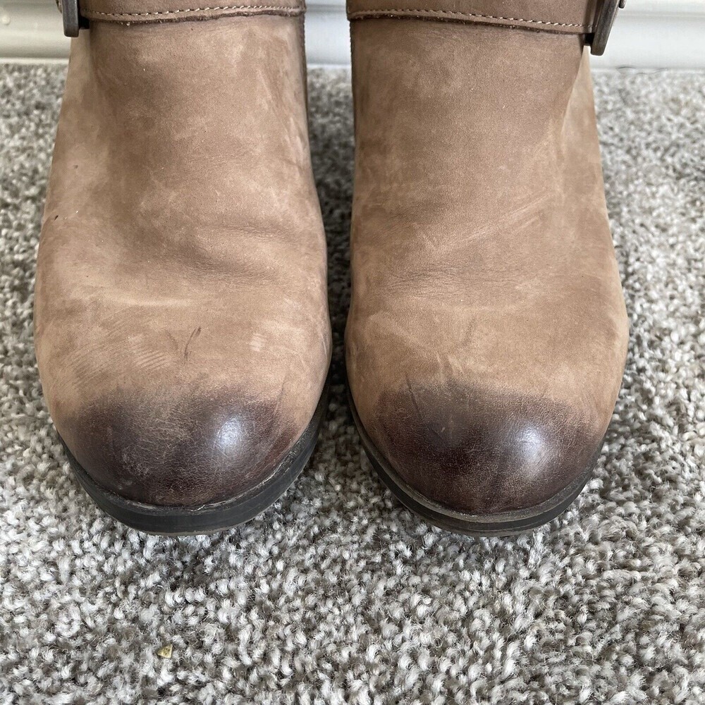 ARA Luftpolster boots womens 8.5 brown suede leather burnished slouch Booties - Picture 3 of 10
